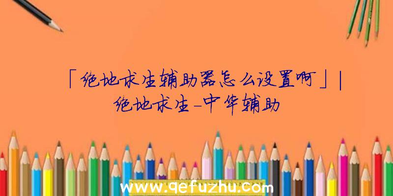「绝地求生辅助器怎么设置啊」|绝地求生-中华辅助